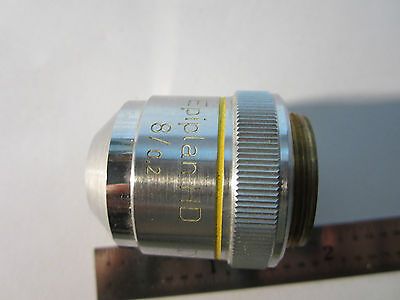 OPTICAL MICROSCOPE OBJECTIVE ZEISS GERMANY HD EPIPLAN 8X OPTICS BIN#AXIO