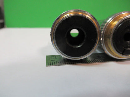 LOT 3 EA GENERIC 10X 40X 100X OBJECTIVE MICROSCOPE PART AS PICTURED &R2-A-17