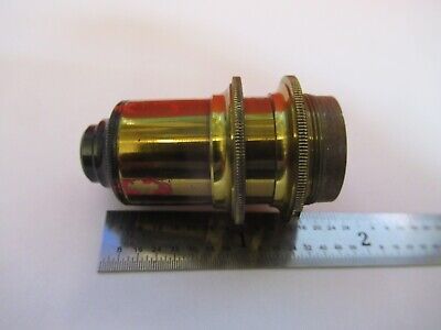 ANTIQUE BRASS HENRY CROUCH LONDON 1/4" OBJECTIVE MICROSCOPE AS PICTURED &Q1-A-11