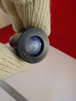 For parts EYEPIECE NIKON CFW10X JAPAN OPTICS MICROSCOPE PART AS IS &A4-FT-02