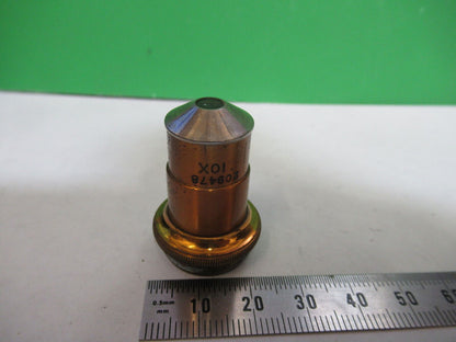 ANTIQUE BRASS OBJECTIVE SPENCER 10X  MICROSCOPE OPTICS AS PICTURED Z7-FT-76