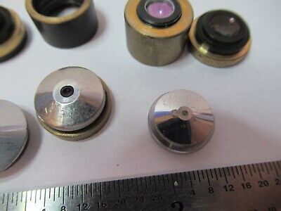 VINTAGE OBJECTIVE LENSES LOT OPTICS MICROSCOPE PART AS PICTURED &7B-B-169