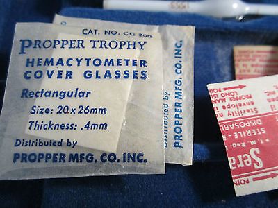 VINTAGE PROPPER TROPHY HEMACYTOMETER BLOOD PIPETTES LOT sku#20