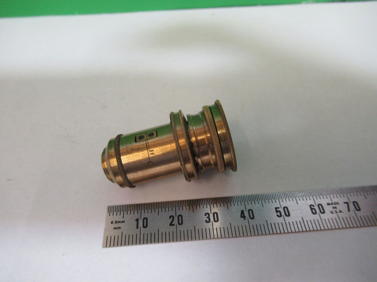 RARE ANTIQUE BRASS NACHET PARIS OBJECTIVE MICROSCOPE PART AS PICTURED &P2-B-67