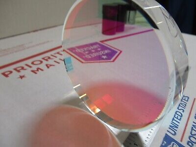 OPTICAL FLAT COATED BEAM SPLITTER FUSED SILICA 1/20 WAVE OPTICS AS PIC &12-A-109