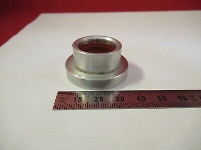 AMBER MOUTED FILTER LENS UNKNOWN MICROSCOPE PART OPTICS AS PICTURED &12-A-63