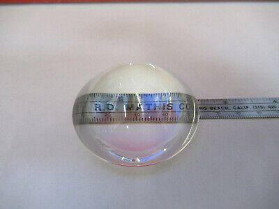 OPTICAL LARGE BI CONVEX GLASS LENS OPTICS AS PICTURED &13-FT-10