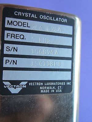 VECTRON QUARTZ CRYSTAL OSCILLATOR 5 MHz FREQUENCY CALIBRATOR STANDARD