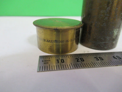 ANTIQUE BRASS BAUSCH LOMB EMPTY CAN OBJECT MICROSCOPE PART AS PICTURED &83-FT-11