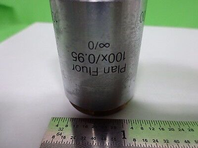 MICROSCOPE PART POLYVAR REICHERT OBJECTIVE 100X FLUOR LENS OPTICS AS IS #AF-E-09