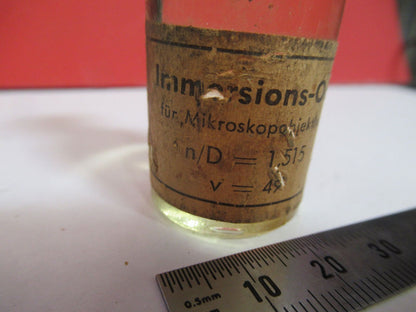 ERNST LEITZ GERMANY IMMERSION OIL BOTTLE MICROSCOPE PART AS PICTURED &5-DT-S1