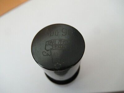 CARL ZEISS EMPTY OBJECTIVE CAN "90"  MICROSCOPE PART AS PICTURED #F2-A-44