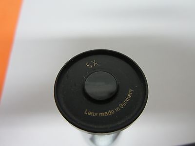 VINTAGE MICROSCOPE EYEPIECE GERMANY 5X OPTICS BIN#B3-D-21