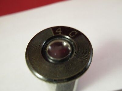 ANTIQUE BRASS LEMADERLEY FRANCE EYEPIECE 4C MICROSCOPE PART AS PICTURED #66-A-47