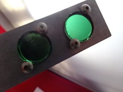 MICROSCOPE PART SLIDE FILTER GREEN OPTICS AS IS B#R5-A-14