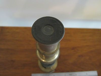 VINTAGE VERY OLD MONOCULAR MICROSCOPE BRASS MANUFACTURER