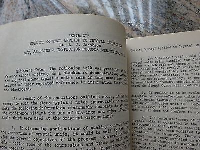 VERY RARE 1944 FREQUENCY CONTROL SYMPOSIUM PROCEEDINGS WWII ERA AS IS BIN#BLI