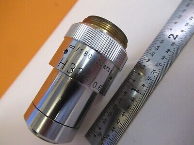 LEITZ QUARTZ UV OBJECTIVE H 32X INFINITY OPT MICROSCOPE PART AS PICTURED 8C-A-56