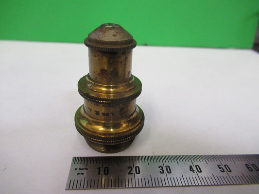 ANTIQUE BRASS 1/6 BAUSCH LOMB OBJECTIVE MICROSCOPE PART AS PICTURED #W5-B-28