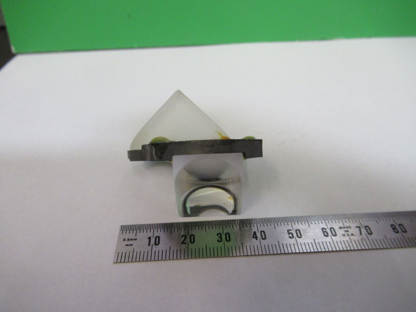 GLASS PRISM ASSEMBLY  OPTICS STEREO MICROSCOPE PART AS PICTURED #R7-B-04x