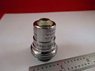 VINTAGE BAUSCH LOMB DIVISIBLE 10X OBJECTIVE MICROSCOPE OPTICS AS IS &33-A-05