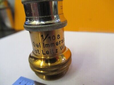 ANTIQUE ERNST LEITZ 70X 1/10 OBJECTIVE MICROSCOPE PART AS PICTURED &11-B-54