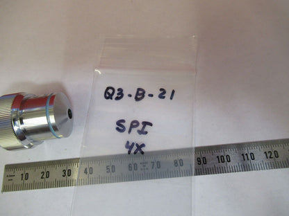 SPI 4X OBJECTIVE LENS JAPAN OPTICS MICROSCOPE PART AS PICTURED  Q3-B-21