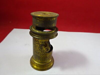 FOR PARTS ANTIQUE BRASS PORTABLE SEEDS MICROSCOPE VINTAGE PART AS IS &92-26