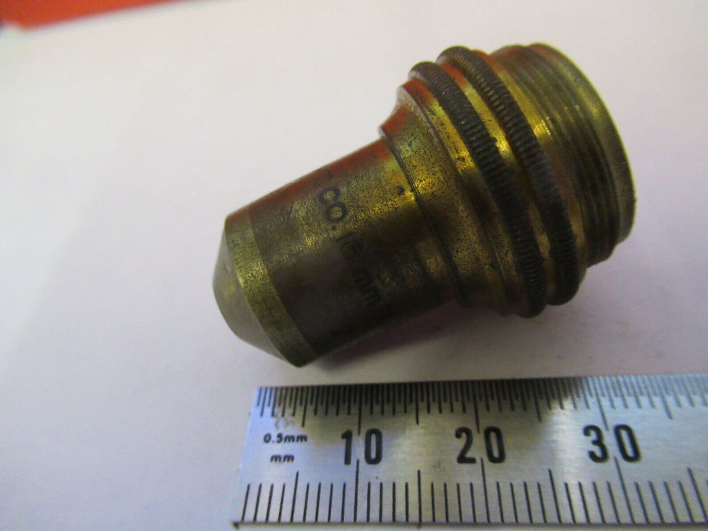 ANTIQUE BRASS BAUSCH LOMB OBJECTIVE 10X MICROSCOPE PART AS PICTURED &Q4-A-32