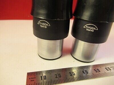 PAIR TIYODA TOKYO EYEPIECE OCULAR MICROSCOPE PART OPTICS AS PICTURED &8-A-55