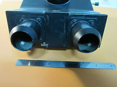 OPTICAL MICROSCOPE PART LEITZ WEZTLAR GERMANY TRINOCULAR HEAD OPTICS BIN#13