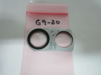 MICROSCOPE SLIDE GIPSUM GIPS [crack on LENS] OPTICS AS IS BIN#G9-20