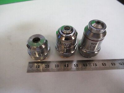 ASSORTED OBJECTIVES LENSES OPTICS LOT MICROSCOPE PART AS PICTURED Z1-A-60