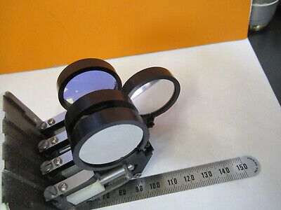 LEICA DMR GERMANY FILTER ASSEMBLY SET MICROSCOPE PART AS PICTURED #P6-A-85