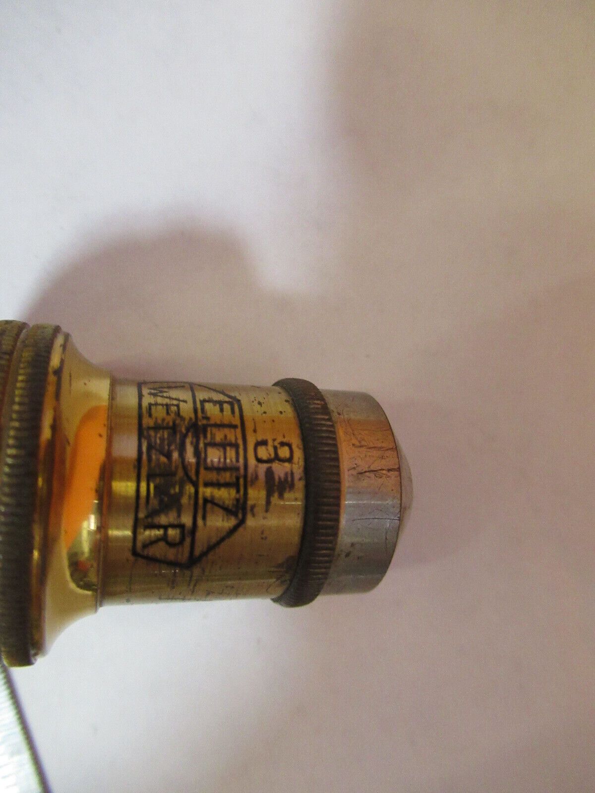 ANTIQUE ERNST LEITZ WETZLAR BRASS OBJECTIVE MICROSCOPE PART AS PICTURED 4b-ft-47