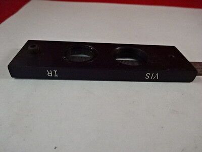 MICROSCOPE PART VIS IR FILTER SLIDE INFRARED VISIBLE OPTICS AS IS #AM-22