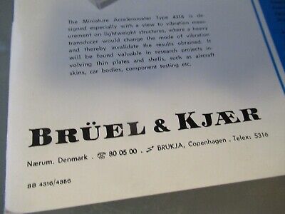 OLDTIMER BRUEL KJAER 4316 4356 BESCHLEUNIGUNGSMESSER 1966 WIE ABGEBILDET