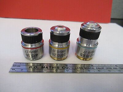 AMSCOPE LOT OBJECTIVES OPTICS MICROSCOPE PART AS PICTURED &A7-B-04