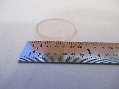 OPTICAL GLASS FLAT LENS MICROSCOPE PART OPTICS AS IS &3K-A-06