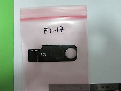 MICROSCOPE SLIDE POLARIZER FILTER LEITZ [some delamination] OPTICS  BIN#F1-17