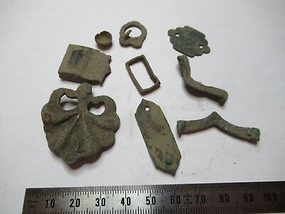 ANTIQUE BRASS BRONZE LOT MEDIEVAL ??? from EUROPE BOG FIND AS PICTURED &3-DT-09