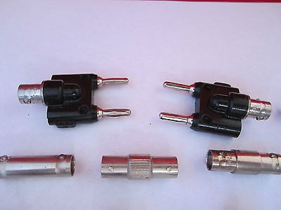 LOT 11 EA CONNECTOR BNC T's and ADAPTORS RF MICROWAVE OR DMM TESTER BIN #7C xii