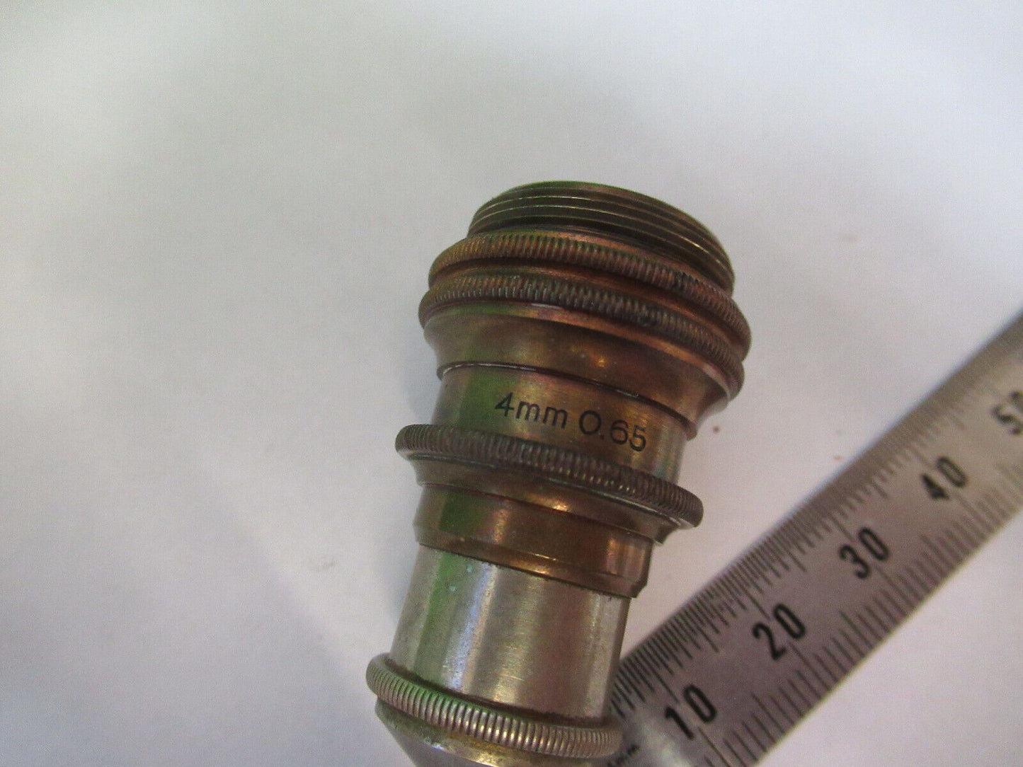 ANTIQUE BRASS OBJECTIVE BAUSCH LOMB  OPTICS MICROSCOPE as pictured &z1-a-205