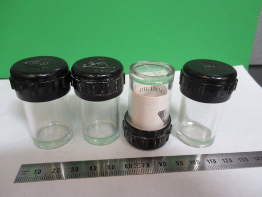 BAUSCH LOMB LOT PLASTIC OBJECTIVE CANS MICROSCOPE PART AS PICTURED G7-A-36