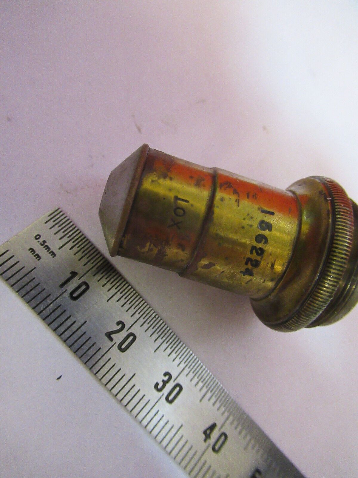 ANTIQUE BRASS SPENCER 16mm OBJECTIVE MICROSCOPE PART AS PICTURED &S9-A-58