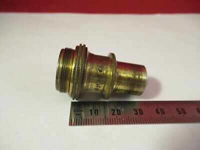 ANTIQUE BRASS OBJECTIVE BAUSCH LOMB 1/12 OPTICS MICROSCOPE AS PICTURED #10-B-35