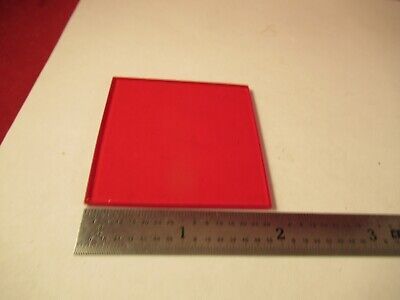 OPTICAL RED GLASS FILTER OPTICS AS PICTURED &FT-6-23