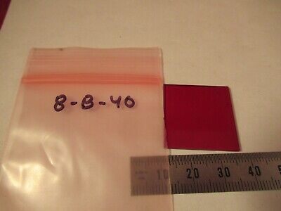 OPTICAL RED GLASS FILTER LASER OPTICS AS PICTURED &8-B-40