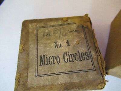 ANTIQUE MICRO CIRCLES LAMELLES OLD BOX MICROSCOPE PART AS PICTURED &F1-A-68