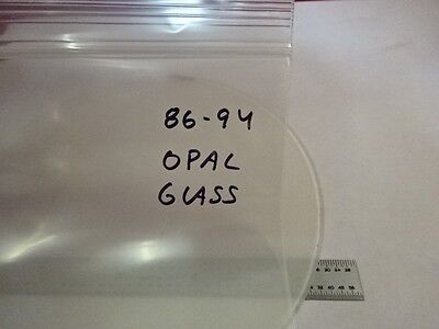 MICROSCOPE ILLUMINATOR OPAL GLASS PLATE OPTICAL GLASS OPTICS AS PICTURED &86-94